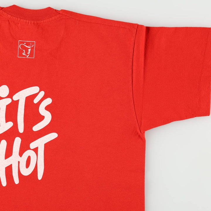 90'S SCREEN STARS Printed T-shirt, Men's, Size L, Vintage cotton red type Vintage Second Hand