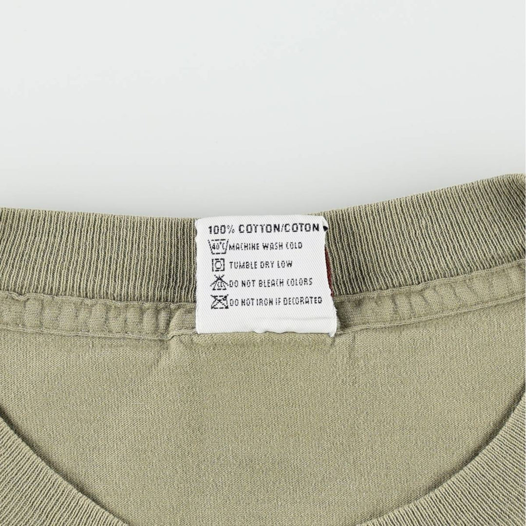 90'S LUCKY STRIKE advertising T-shirt, Made in USA, Men's XL equivalent, Vintage cotton Khaki type Vintage Second Hand