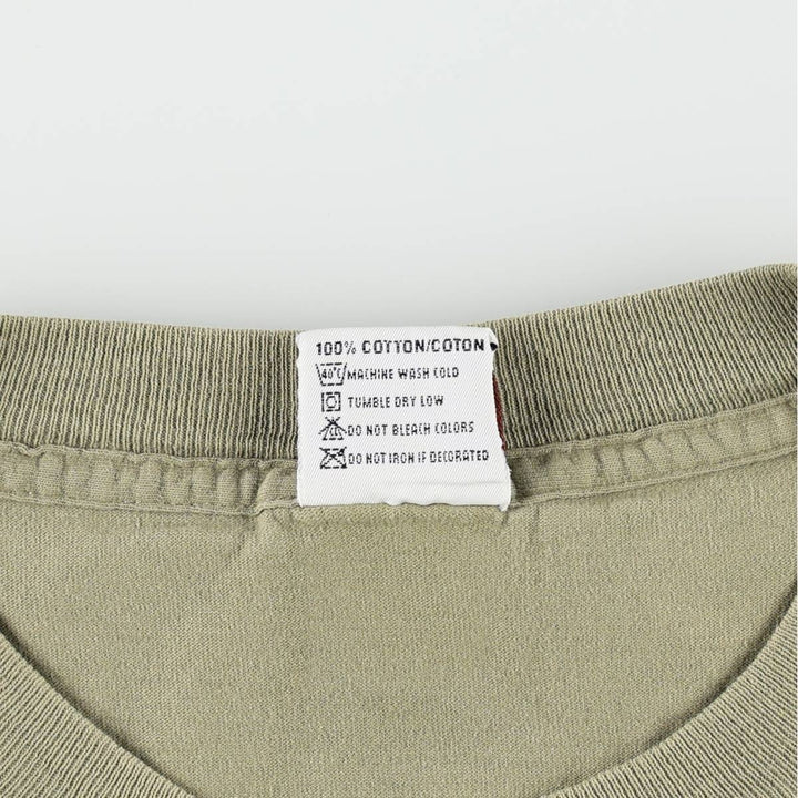 90'S LUCKY STRIKE advertising T-shirt, Made in USA, Men's XL equivalent, Vintage cotton Khaki type Vintage Second Hand