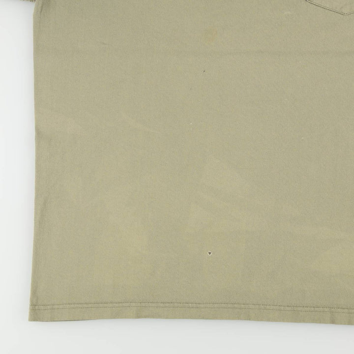 90'S LUCKY STRIKE advertising T-shirt, Made in USA, Men's XL equivalent, Vintage cotton Khaki type Vintage Second Hand