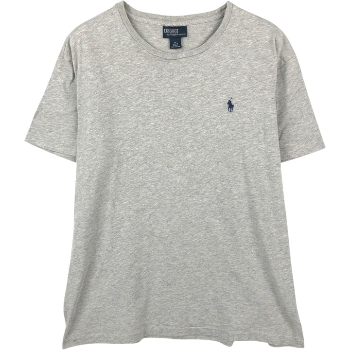 Ralph Lauren POLO by Ralph Lauren short sleeve one point logo T-shirt men's M size cotton gray type Vintage Second Hand