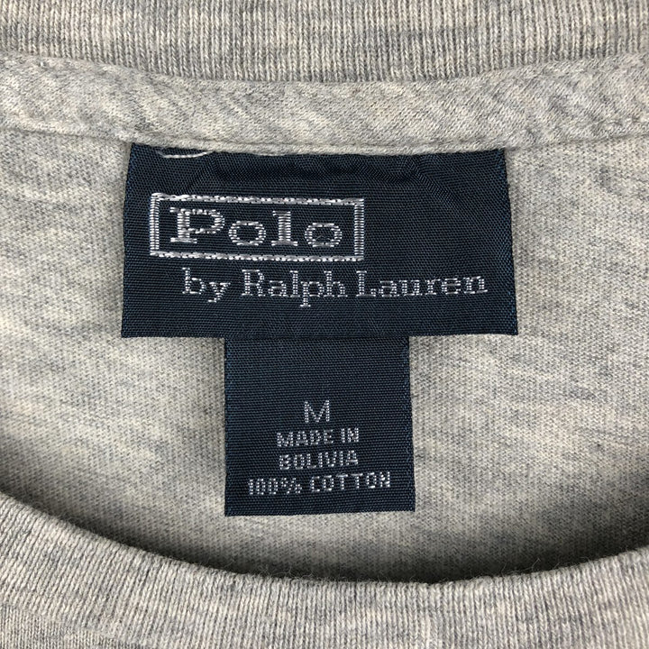 Ralph Lauren POLO by Ralph Lauren short sleeve one point logo T-shirt men's M size cotton gray type Vintage Second Hand