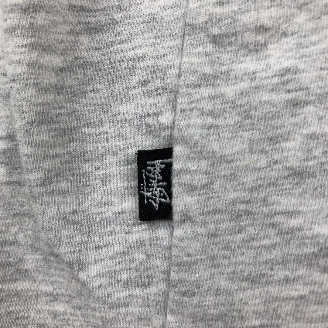 STUSSY surf skate T-shirt, men's size L cotton gray type Vintage Second Hand