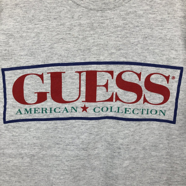 90'S Guess Short-Sleeve Printed T-Shirt, Made in USA, Men's Size M (Equivalent), Vintage cotton gray type Vintage Second Hand