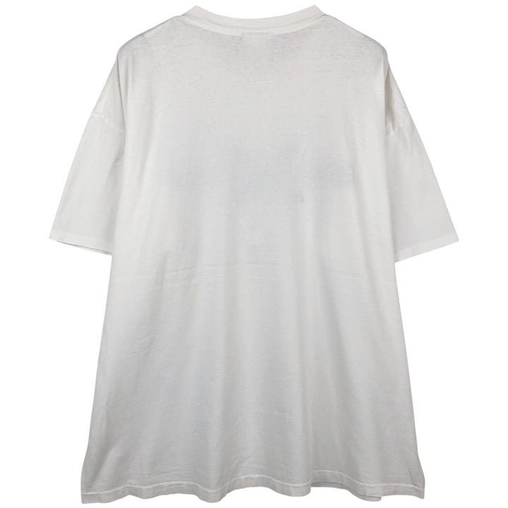 90'S Marith François Girbaud Short-Sleeve Printed T-Shirt, Made in USA, Men's XXL equivalent, Crew Neck (Round Neck), Vintage cotton white type Vintage Second Hand