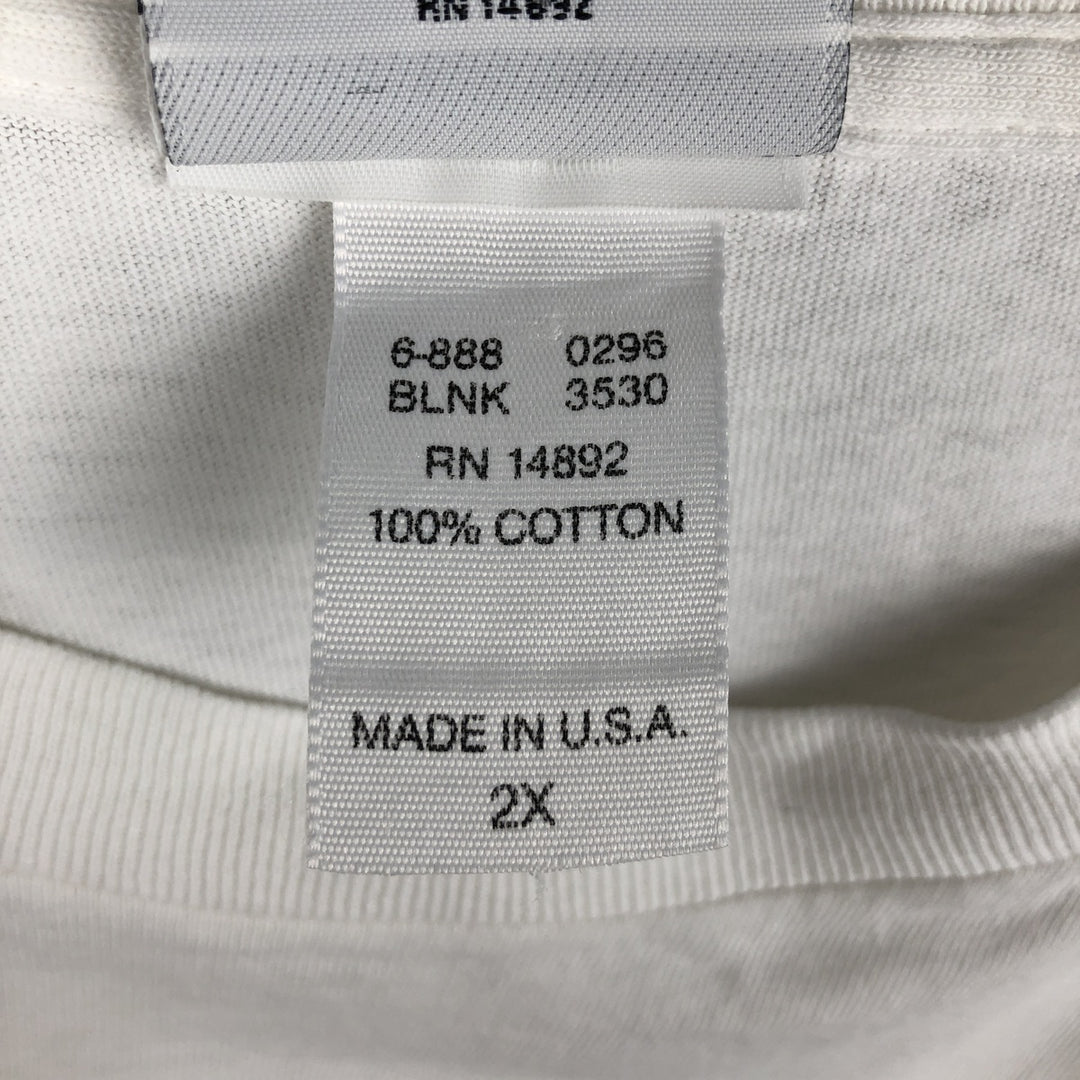90'S Marith François Girbaud Short-Sleeve Printed T-Shirt, Made in USA, Men's XXL equivalent, Crew Neck (Round Neck), Vintage cotton white type Vintage Second Hand