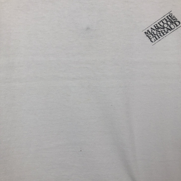 90'S Marith François Girbaud Short-Sleeve Printed T-Shirt, Made in USA, Men's XXL equivalent, Crew Neck (Round Neck), Vintage cotton white type Vintage Second Hand