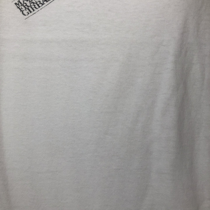 90'S Marith François Girbaud Short-Sleeve Printed T-Shirt, Made in USA, Men's XXL equivalent, Crew Neck (Round Neck), Vintage cotton white type Vintage Second Hand