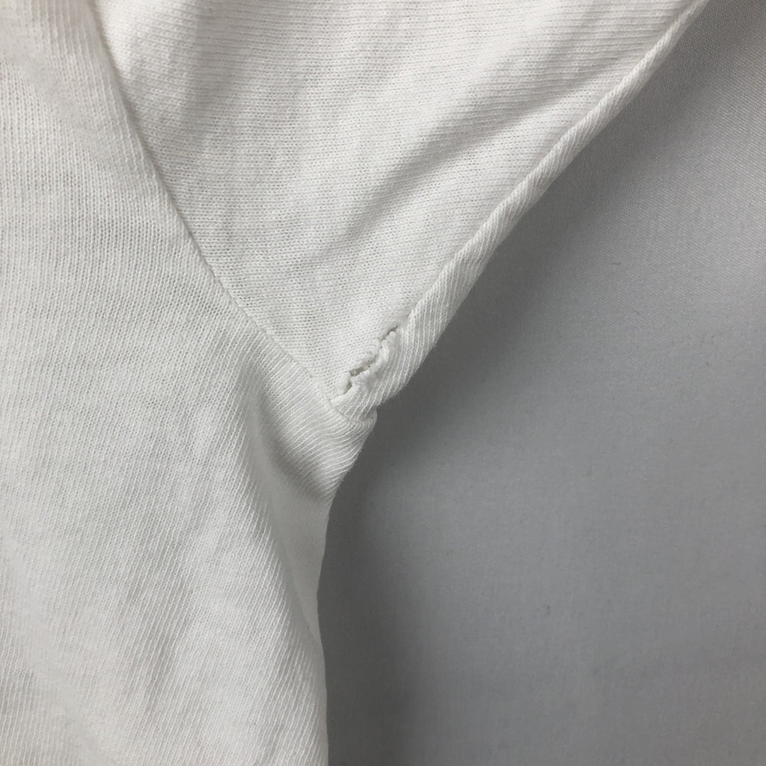 90'S Marith François Girbaud Short-Sleeve Printed T-Shirt, Made in USA, Men's XXL equivalent, Crew Neck (Round Neck), Vintage cotton white type Vintage Second Hand