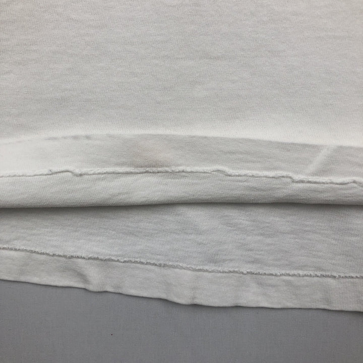 90'S Marith François Girbaud Short-Sleeve Printed T-Shirt, Made in USA, Men's XXL equivalent, Crew Neck (Round Neck), Vintage cotton white type Vintage Second Hand
