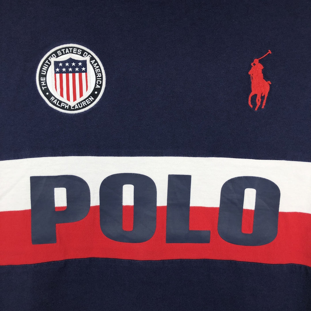 Ralph Lauren POLO RALPH LAUREN Short-Sleeve Logo T-Shirt, Men's Size L (Equivalent), Vintage cotton navy blue type Vintage Second Hand