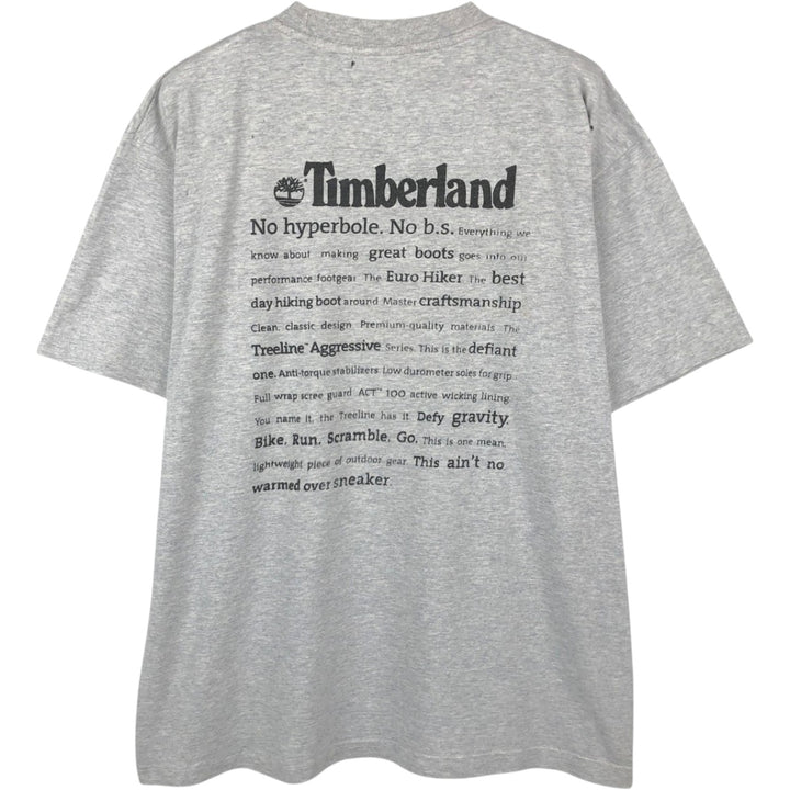 90'S Timberland Short-Sleeve Printed T-Shirt, Men's Size L (Equivalent), Vintage unclear gray type Vintage Second Hand