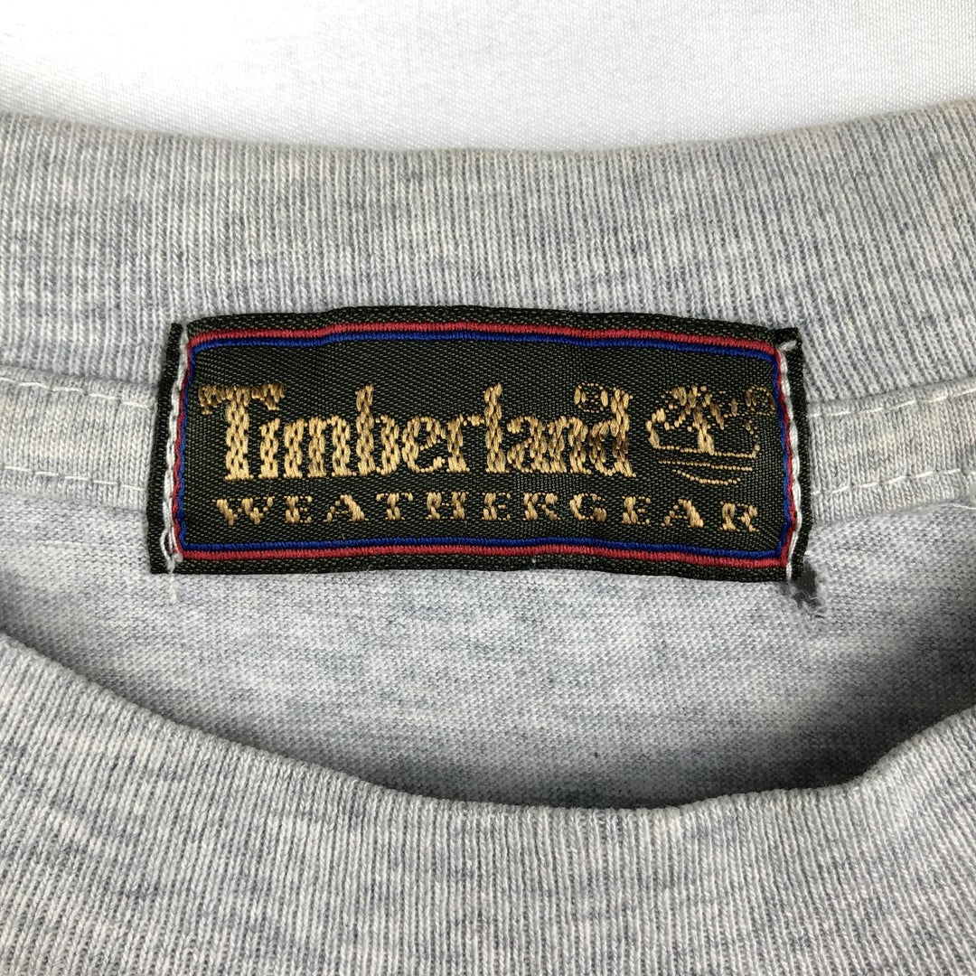 90'S Timberland Short-Sleeve Printed T-Shirt, Men's Size L (Equivalent), Vintage unclear gray type Vintage Second Hand