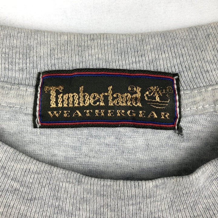 90'S Timberland Short-Sleeve Printed T-Shirt, Men's Size L (Equivalent), Vintage unclear gray type Vintage Second Hand