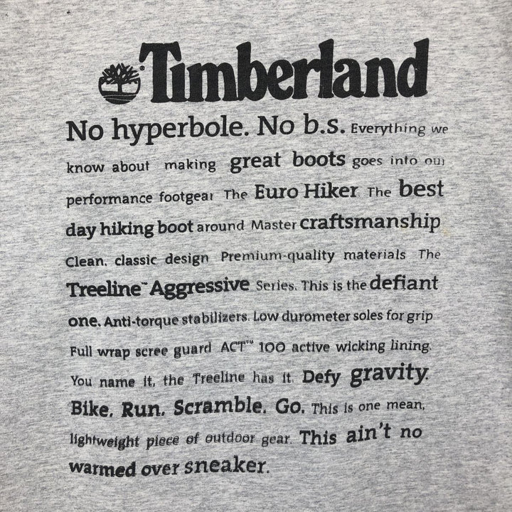 90'S Timberland Short-Sleeve Printed T-Shirt, Men's Size L (Equivalent), Vintage unclear gray type Vintage Second Hand