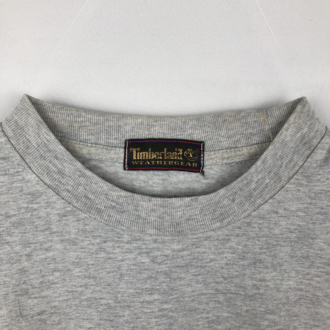 90'S Timberland Short-Sleeve Printed T-Shirt, Men's Size L (Equivalent), Vintage unclear gray type Vintage Second Hand
