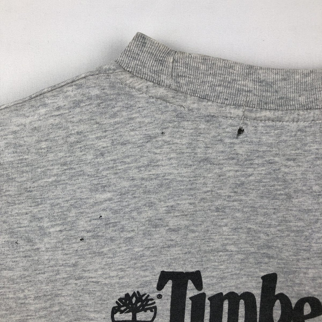 90'S Timberland Short-Sleeve Printed T-Shirt, Men's Size L (Equivalent), Vintage unclear gray type Vintage Second Hand