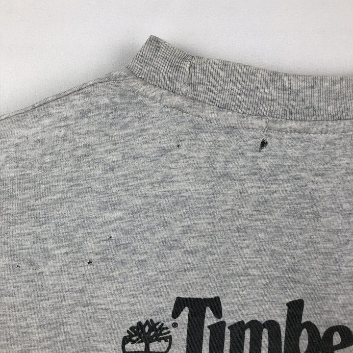 90'S Timberland Short-Sleeve Printed T-Shirt, Men's Size L (Equivalent), Vintage unclear gray type Vintage Second Hand