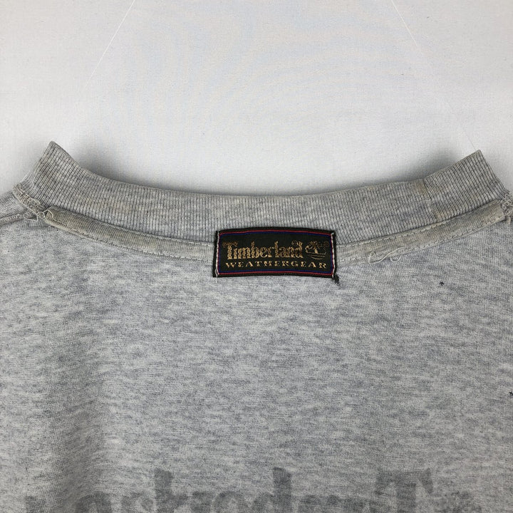 90'S Timberland Short-Sleeve Printed T-Shirt, Men's Size L (Equivalent), Vintage unclear gray type Vintage Second Hand