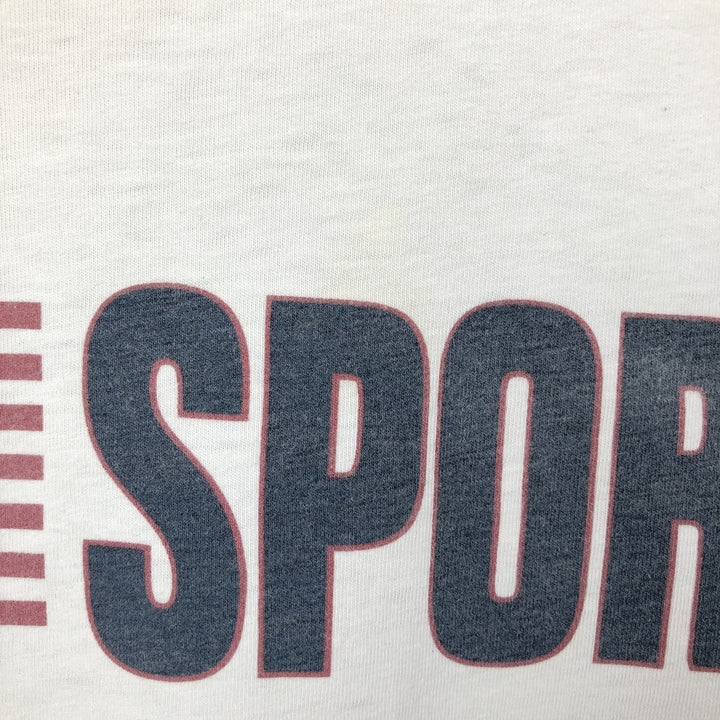 90'S Ralph Lauren POLO SPORT Short-Sleeve Logo T-Shirt, Made in USA, Men's Size XL (Equivalent), Vintage cotton white type Vintage Second Hand