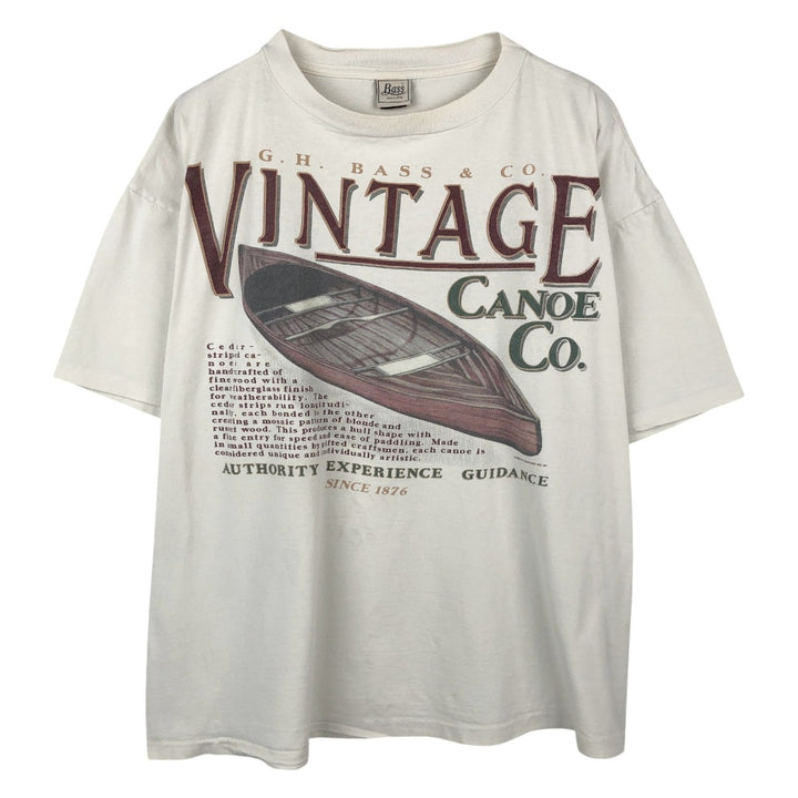 90'S GHBass Short-Sleeve Printed T-Shirt, Made in USA, Men's XL (approx.), Vintage. cotton white type Vintage Second Hand