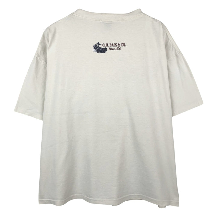 90'S GHBass Short-Sleeve Printed T-Shirt, Made in USA, Men's XL (approx.), Vintage. cotton white type Vintage Second Hand
