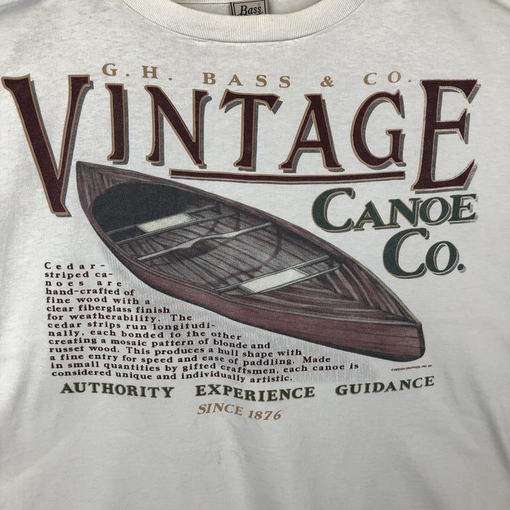 90'S GHBass Short-Sleeve Printed T-Shirt, Made in USA, Men's XL (approx.), Vintage. cotton white type Vintage Second Hand