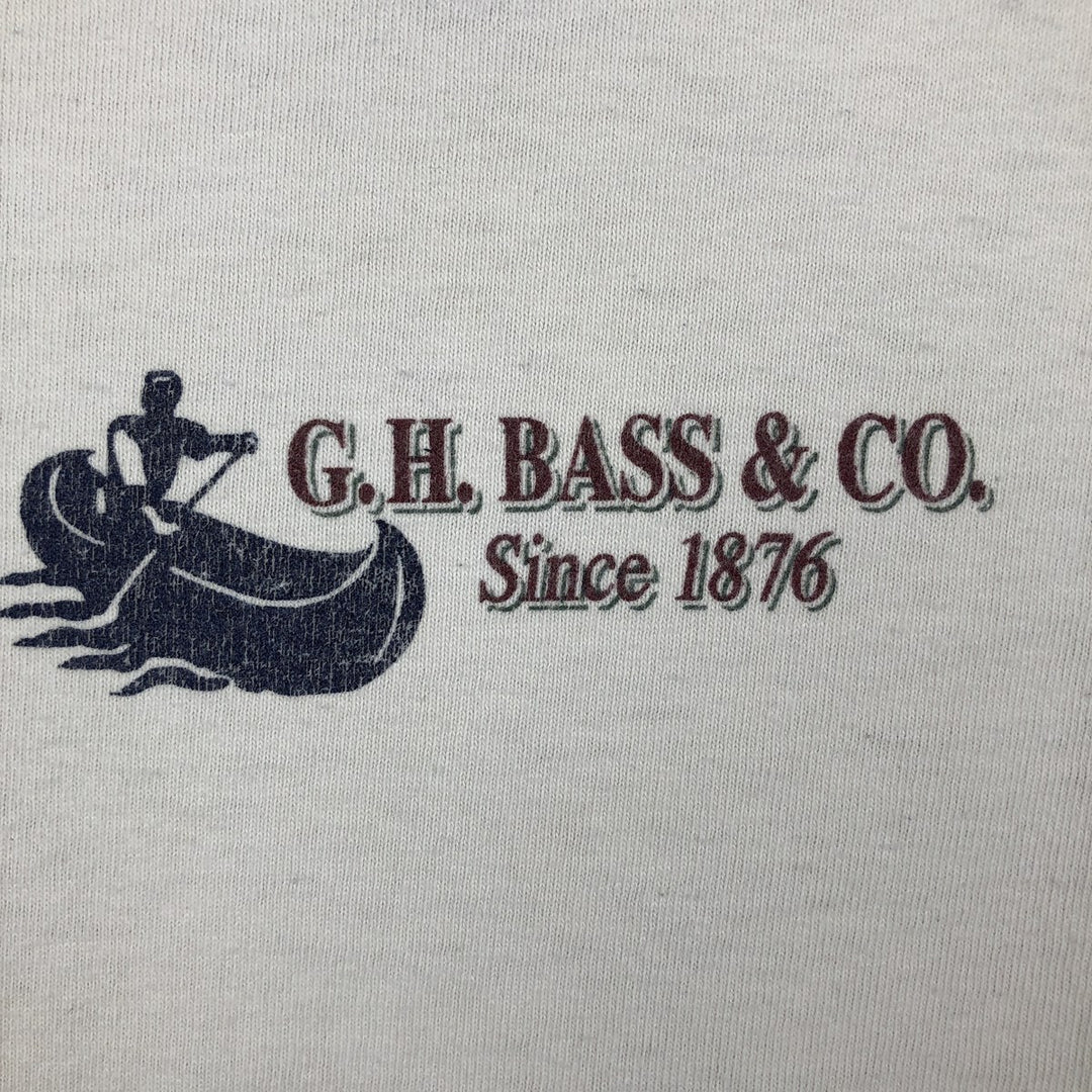 90'S GHBass Short-Sleeve Printed T-Shirt, Made in USA, Men's XL (approx.), Vintage. cotton white type Vintage Second Hand
