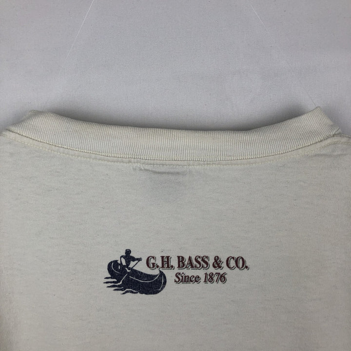 90'S GHBass Short-Sleeve Printed T-Shirt, Made in USA, Men's XL (approx.), Vintage. cotton white type Vintage Second Hand