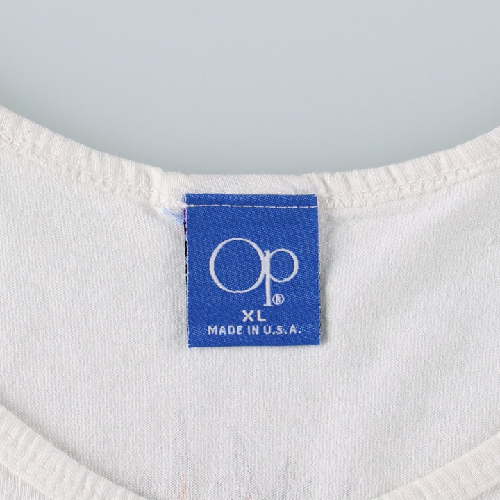 1980'S Ocean Pacific Blue Tag Tank Top, Made in USA, Men's XL equivalent, Vintage cotton white type Vintage Second Hand