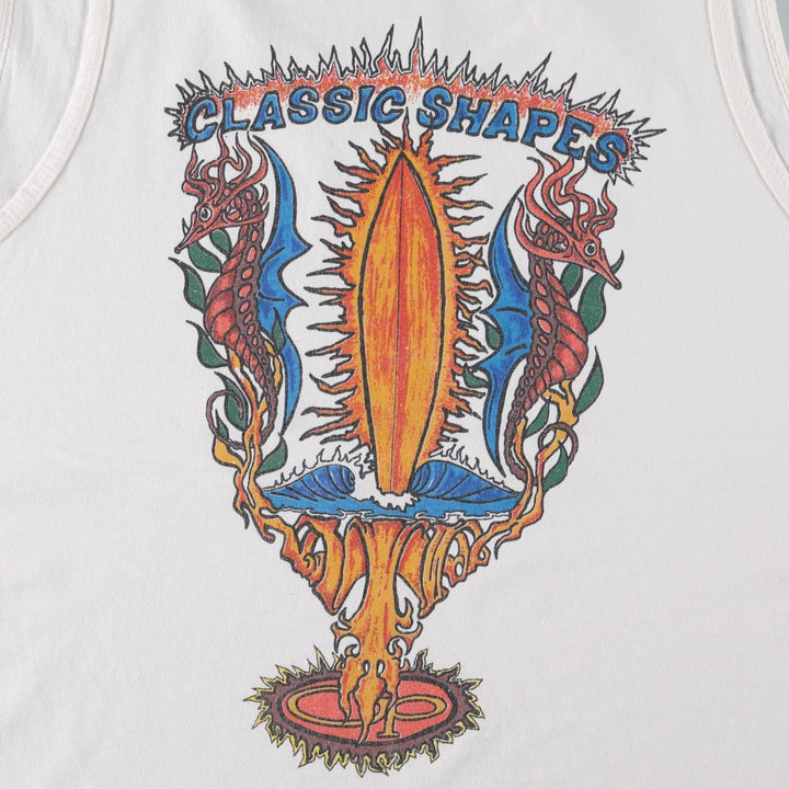 1980'S Ocean Pacific Blue Tag Tank Top, Made in USA, Men's XL equivalent, Vintage cotton white type Vintage Second Hand