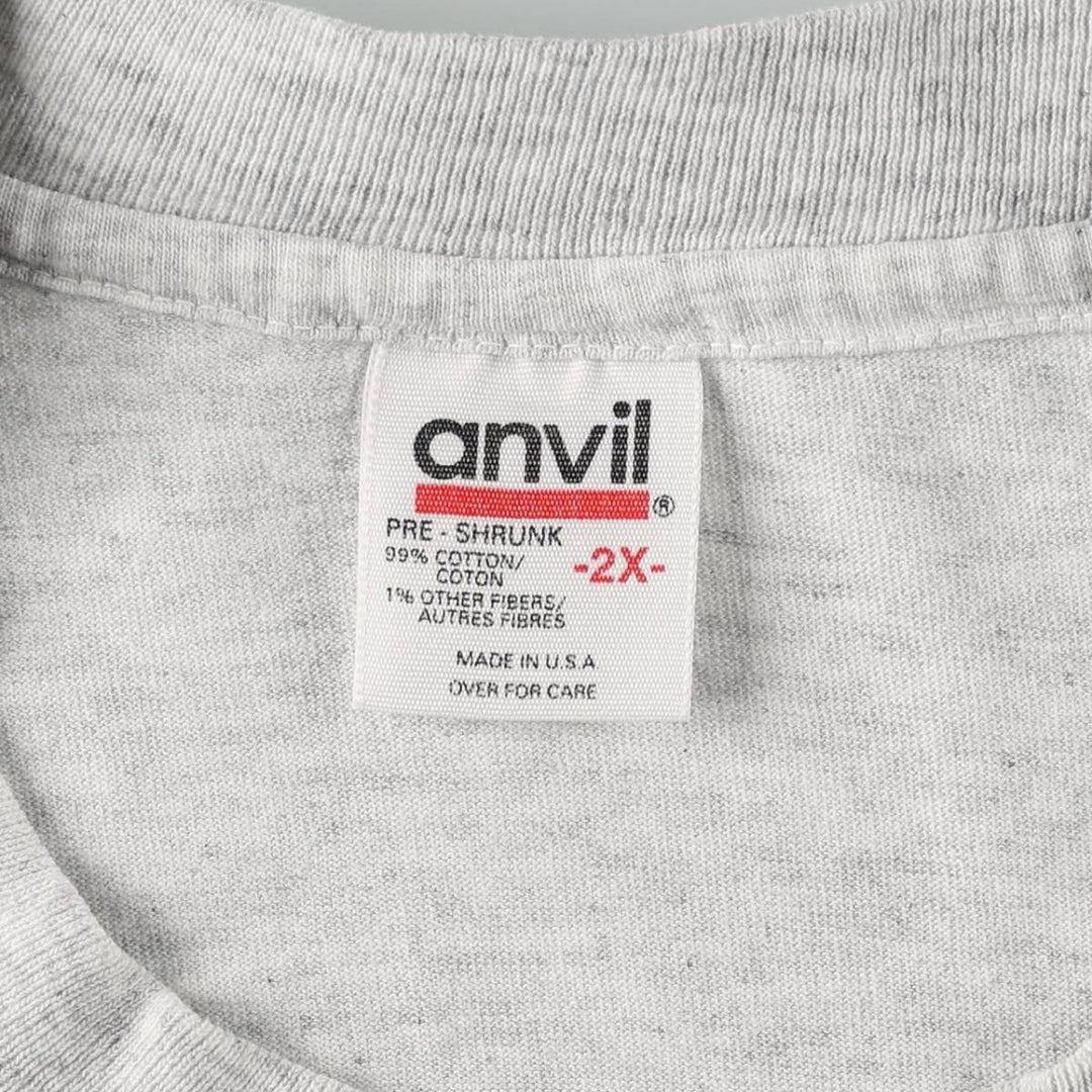 90'S Anvil German Shepherd Dog Print Animal T-Shirt, Made in USA, Men's XXL equivalent, Vintage cotton gray type Vintage Second Hand