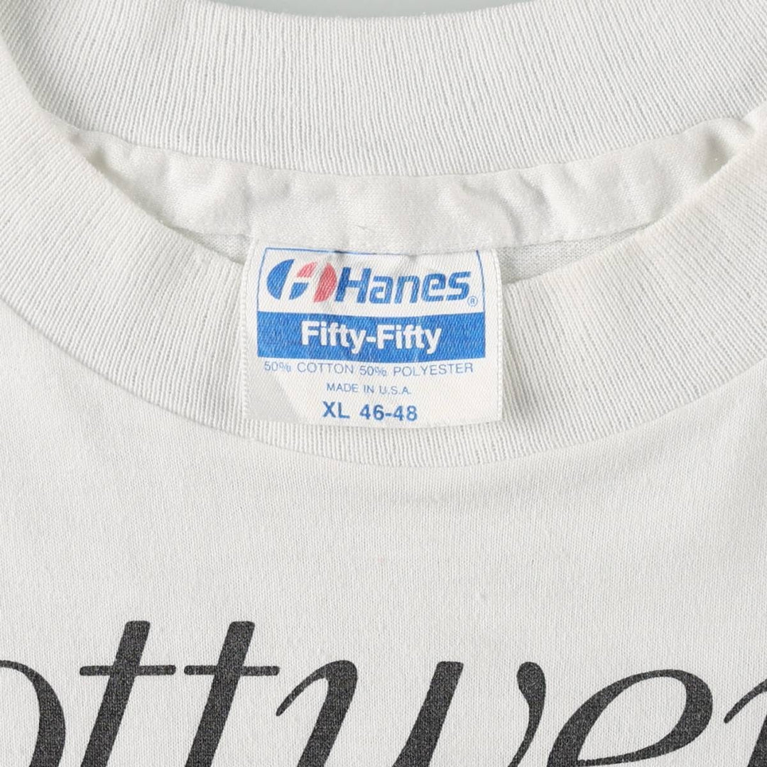 80'S Hanes Fifty-Fifty Blue Tag Rottweiler Dog Print Animal T-Shirt, Made in USA, Men's XL (approx.) cotton white type Vintage Second Hand