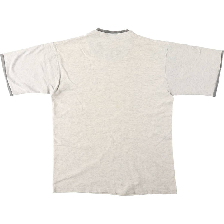 Eagle Pattern Animal T-Shirt, Made in USA, Men's Size M (Equivalent), Vintage cotton gray type Vintage Second Hand