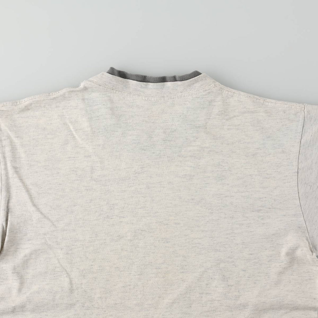 Eagle Pattern Animal T-Shirt, Made in USA, Men's Size M (Equivalent), Vintage cotton gray type Vintage Second Hand