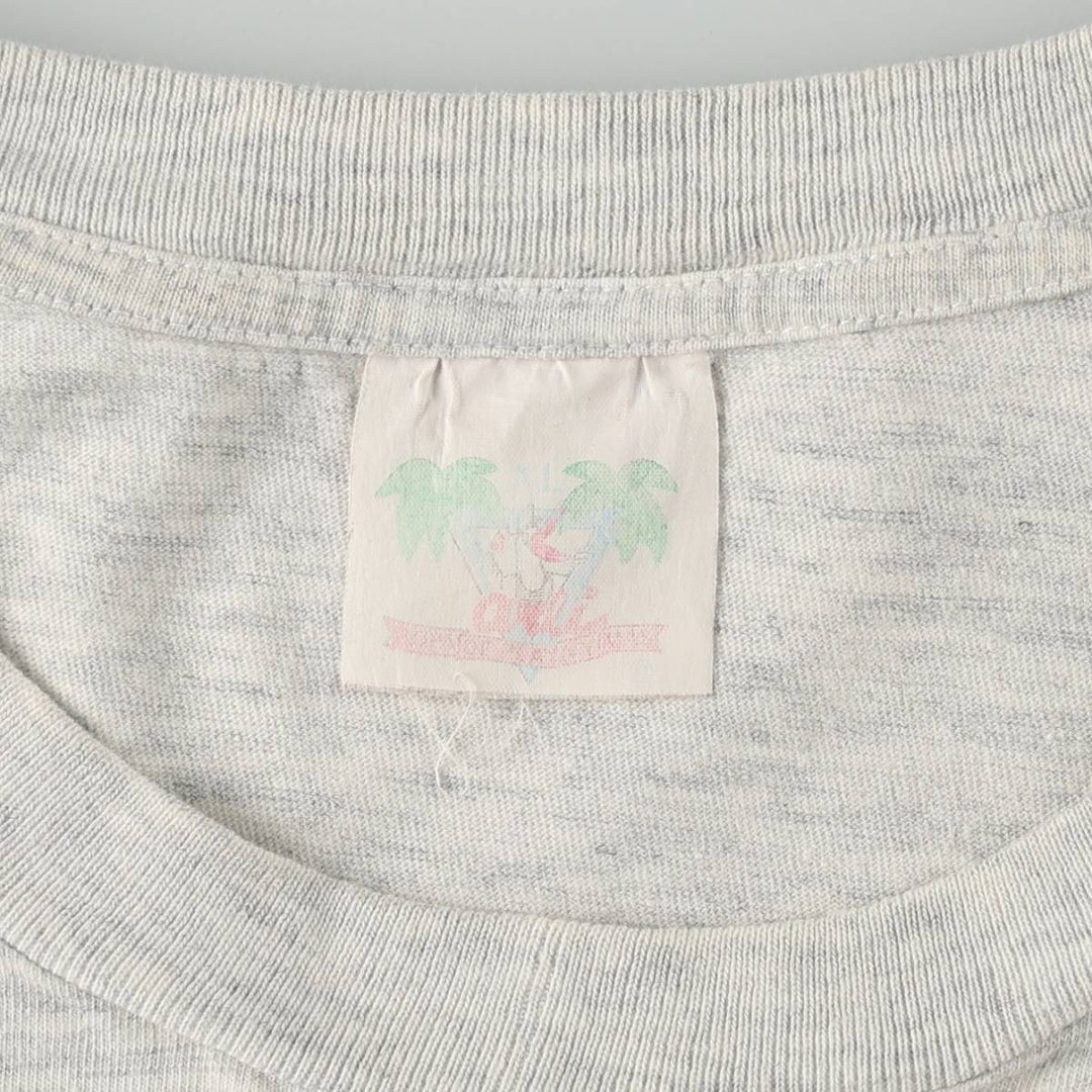 Large print fish pattern animal t-shirt, men's size XL equivalent, vintage. unclear gray type Vintage Second Hand