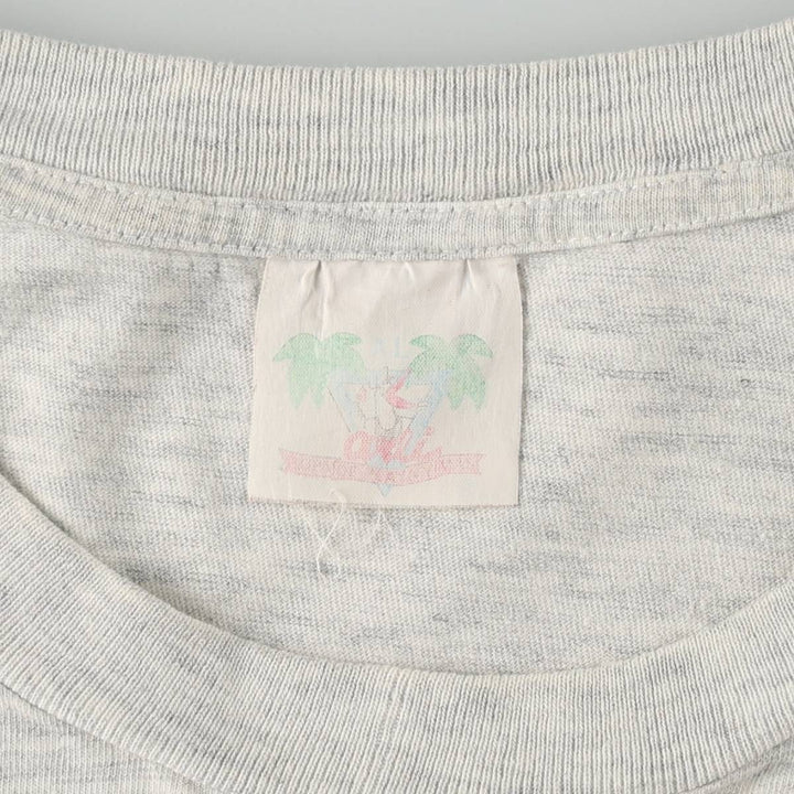 Large print fish pattern animal t-shirt, men's size XL equivalent, vintage. unclear gray type Vintage Second Hand