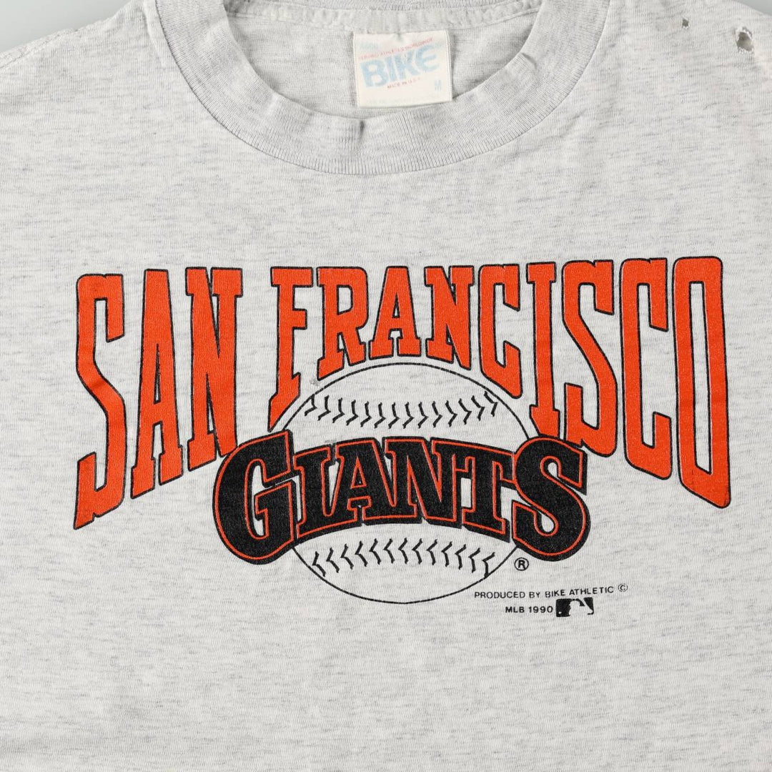 90'S BIKE MLB San Francisco Giants Sports Print T-Shirt, Made in USA, Men's Size M (Equivalent), Vintage cotton white type Vintage Second Hand