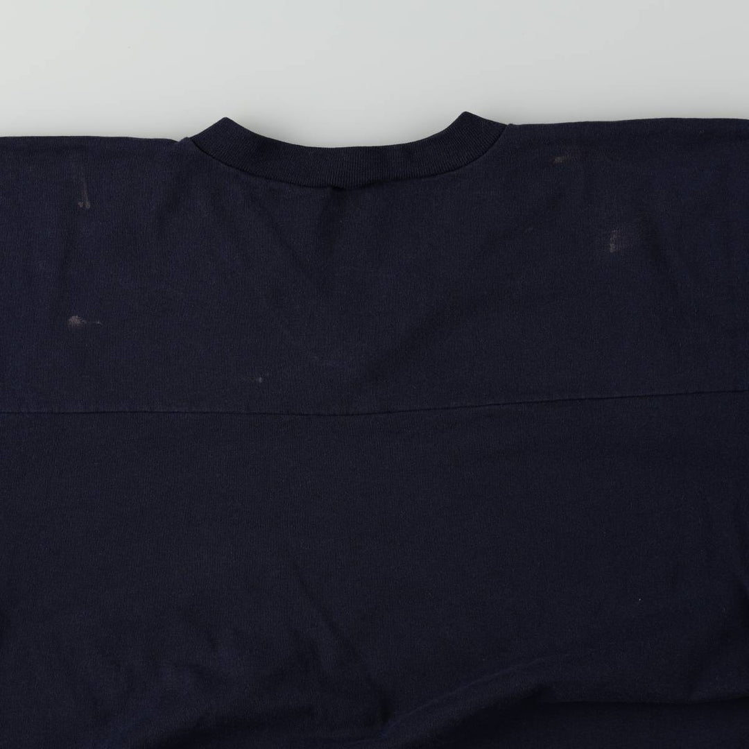 LOGO 7 NFL DALLAS COWBOYS Dallas Cowboys V-neck sports print T-shirt, Men's XL equivalent. unclear navy blue type Vintage Second Hand