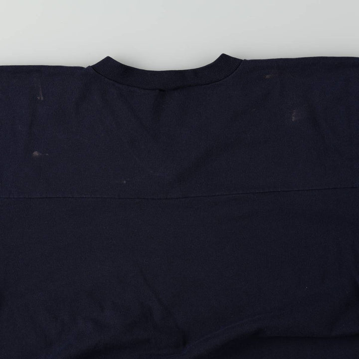 LOGO 7 NFL DALLAS COWBOYS Dallas Cowboys V-neck sports print T-shirt, Men's XL equivalent. unclear navy blue type Vintage Second Hand