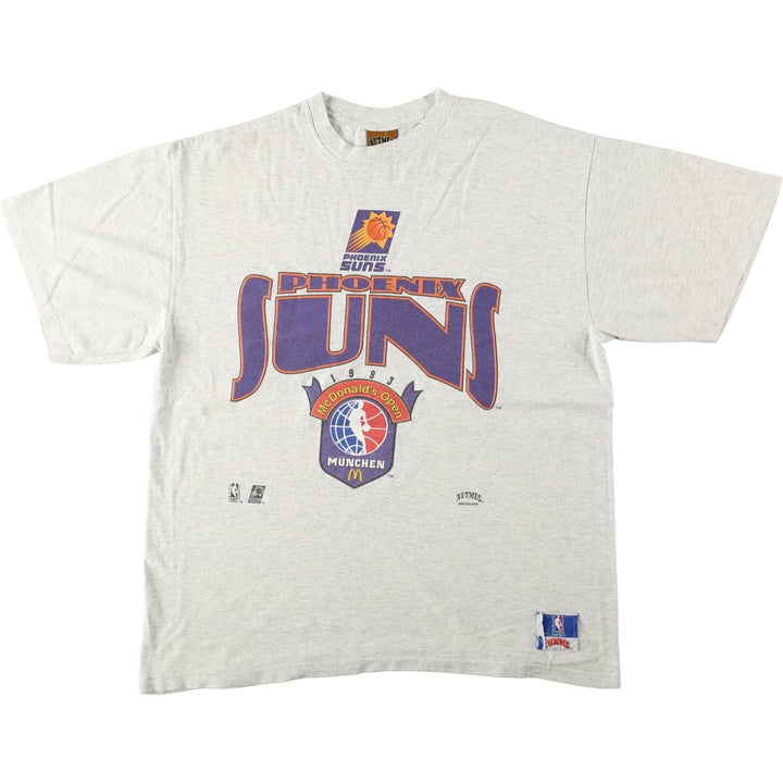 90'S NUTMEG NBA PHOENIX SUNS Sports Print T-Shirt, Made in USA, Men's XL equivalent, Vintage cotton white type Vintage Second Hand