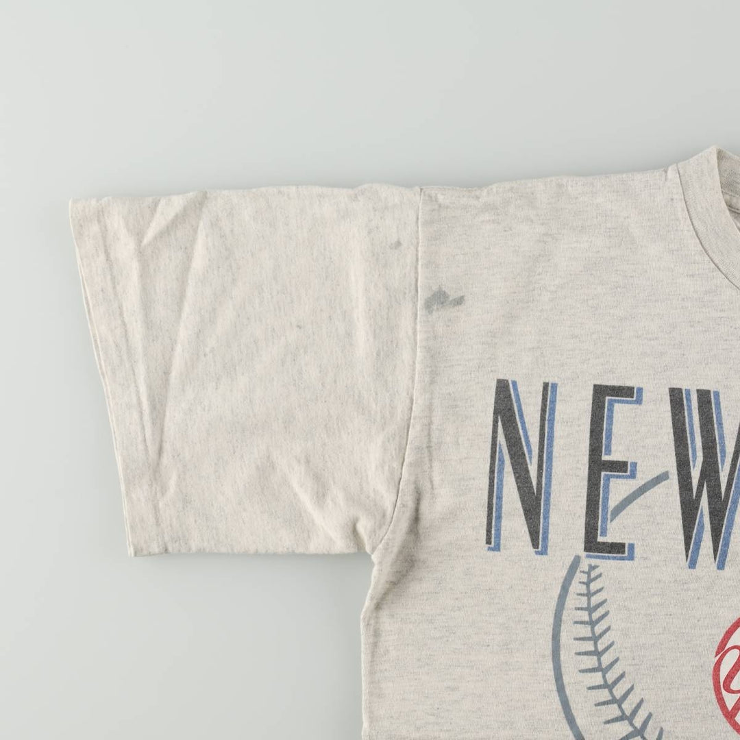 90'S SALEM MLB NEW YORK YANKEES Sports Print T-Shirt, Made in USA, Men's Size L (Equivalent), Vintage cotton white type Vintage Second Hand
