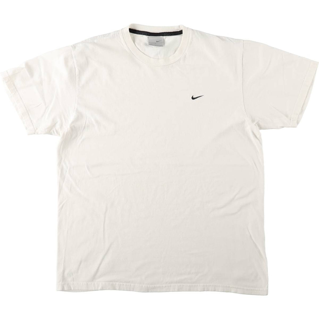 00'S Nike One Point Logo T-shirt Men's L size cotton white type Vintage Second Hand