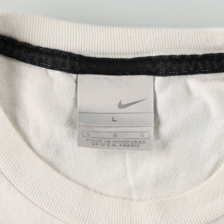 00'S Nike One Point Logo T-shirt Men's L size cotton white type Vintage Second Hand