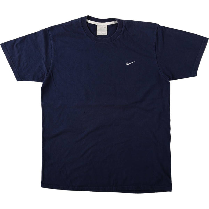 00'S Nike One Point Logo T-shirt Men's L size cotton navy blue type Vintage Second Hand