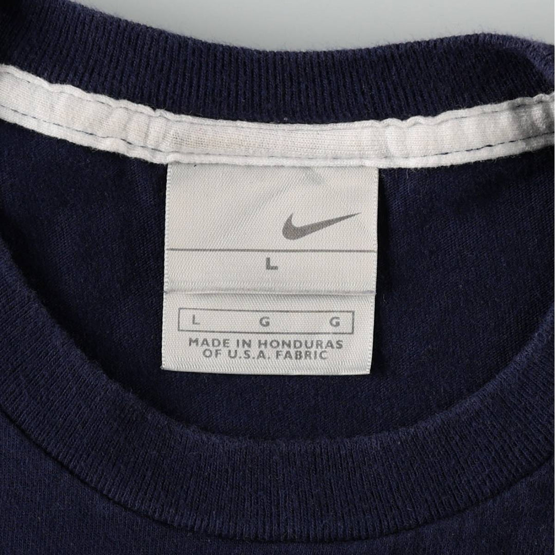 00'S Nike One Point Logo T-shirt Men's L size cotton navy blue type Vintage Second Hand
