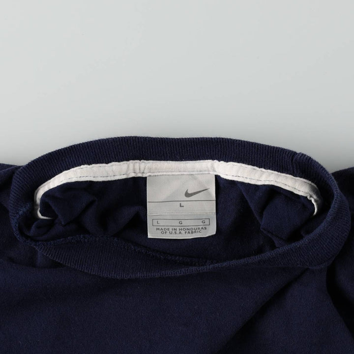 00'S Nike One Point Logo T-shirt Men's L size cotton navy blue type Vintage Second Hand