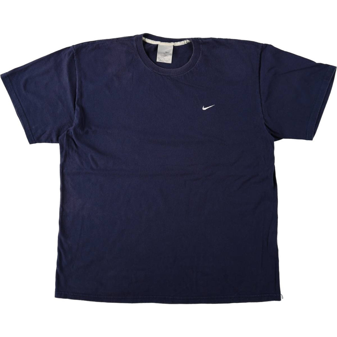 00'S Nike One Point Logo T-shirt Men's XL cotton navy blue type Vintage Second Hand