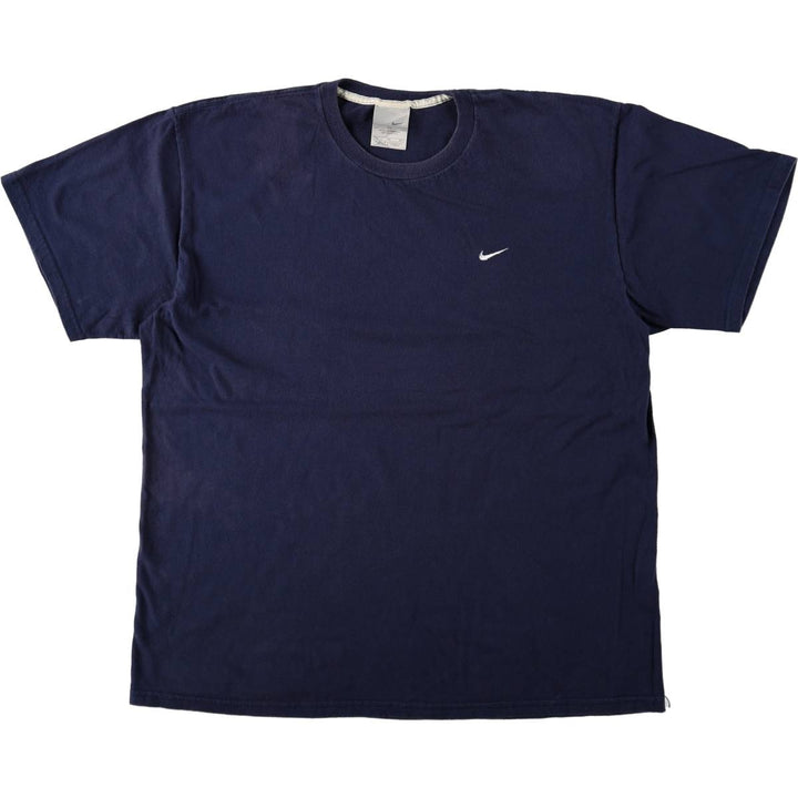 00'S Nike One Point Logo T-shirt Men's XL cotton navy blue type Vintage Second Hand