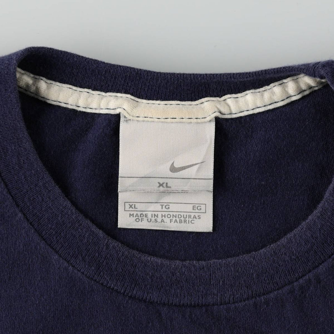 00'S Nike One Point Logo T-shirt Men's XL cotton navy blue type Vintage Second Hand
